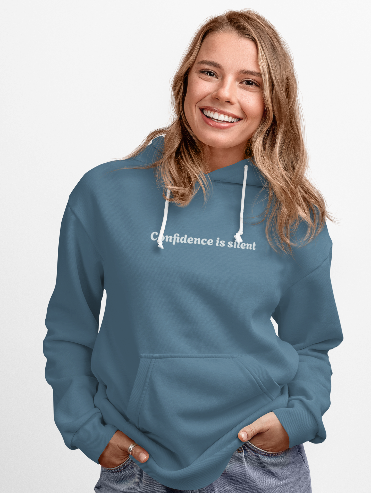 Confidence is Silent Quote Hoodie | Women Empowerment Sweatshirt