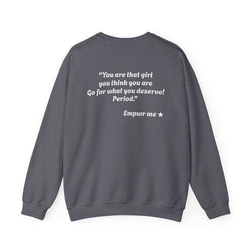 Don't Settle For Less Grey Crewneck Sweatshirt | Women Empowerment Sweatshirt